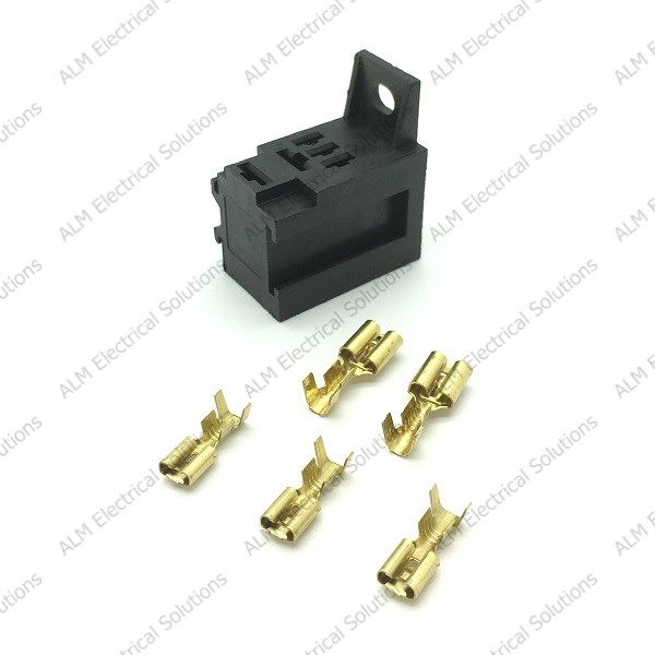 (image for) Micro Relay Base Holder and Mounting Bracket - With Terminals