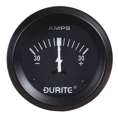 (image for) 30-0-30A Ammeter, 90° Sweep Dial