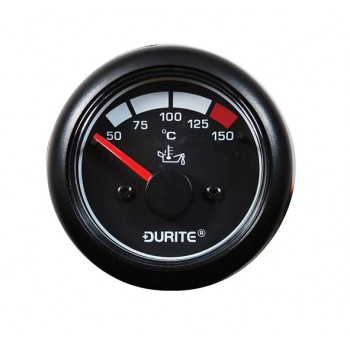 (image for) 12/24V, 50° to 150°C Oil Temp Gauge, 90° Sweep Dial