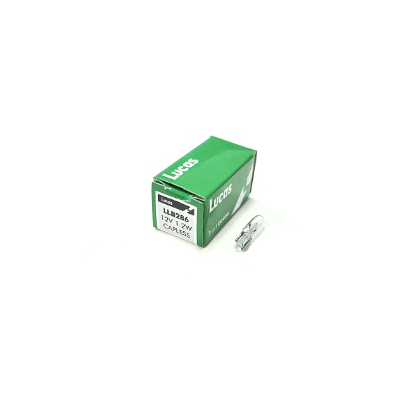 (image for) Lucas LLB286 - Capless Wedge W2x4.6d 12V 1.2W Clear Bulb