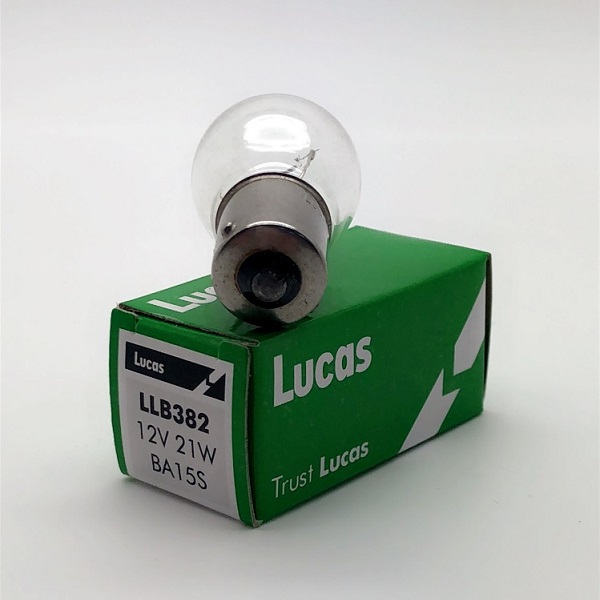 Lucas LLB382 - BA15S SCC 12V 21W Clear Bulb