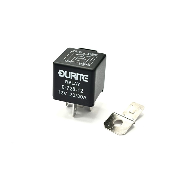 (image for) 12v 5 Pin 20/30A Change Over Relay With Bracket - Durite