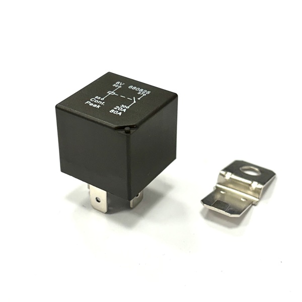 (image for) 6v 20A Normally Open 4 Pin Relay With Removable Bracket