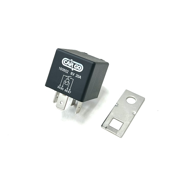 (image for) 6v 20A Normally Open 4 Pin Relay With Removable Bracket