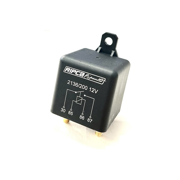 (image for) 12V 200A Heavy Duty Normally Open Relay - 2 x M6 Studs