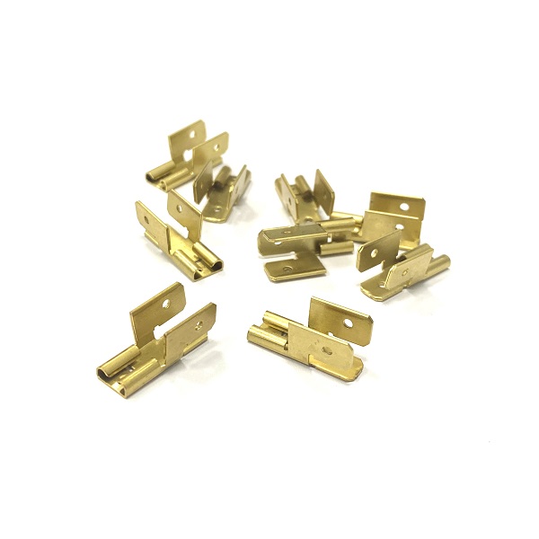 (image for) 6.3mm Three Way Piggyback Brass Spade Lucar Terminal
