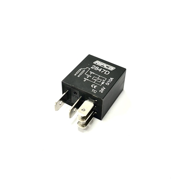 (image for) 5 Pin Micro Changeover Relay With Diode - 24v 5/10A