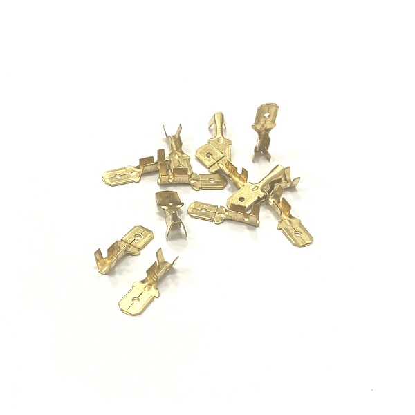 (image for) 6.3mm Brass Male Lucar Spade Terminals - Short Blade