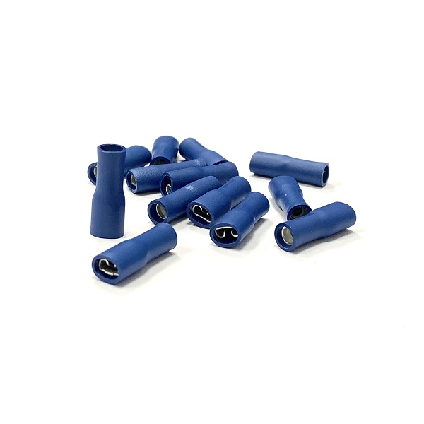 (image for) Blue Pre Insulated 4.8mm Female Spade Terminal - Fully Insulated
