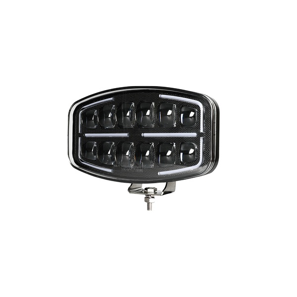 (image for) Oval LED Driving Lamp With White & Amber Marker Lights