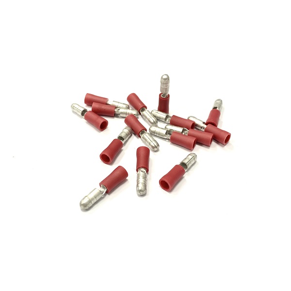 (image for) Red Pre Insulated Male Bullet Terminals - 4.0mm