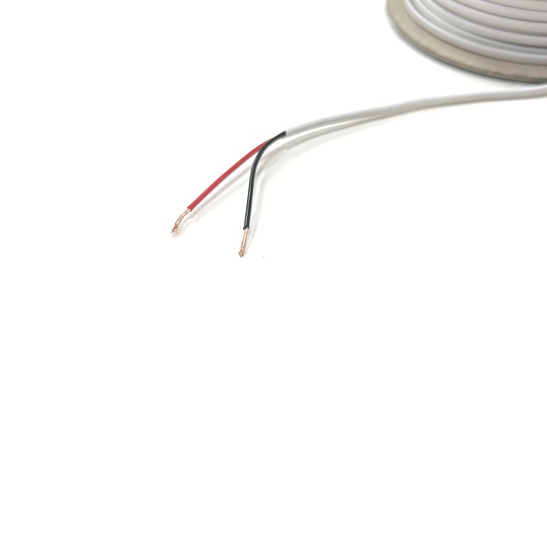 (image for) Flat Twin Core 2 x 1mm² Thin Wall Auto Cable White - 16.5 Amp