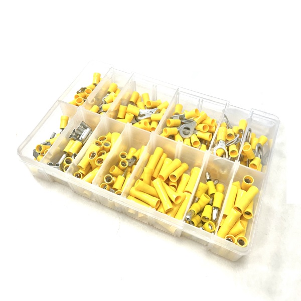 (image for) Yellow Crimp Terminal Assortment Kit - 240 Pieces