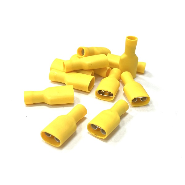 (image for) Yellow Fully Insulated 9.5mm Female Spade Terminal